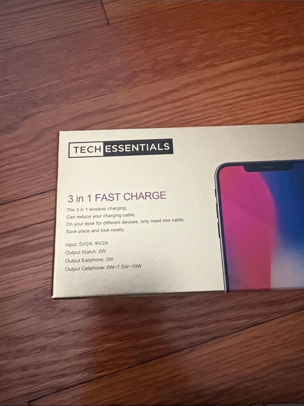 Essentials 3-in-1 Fast Charge Dock Station - Mint Green with Gold Veins